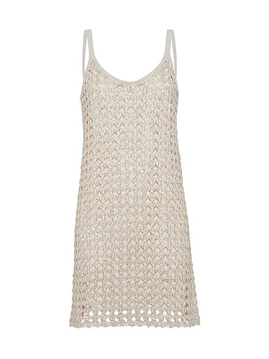 Dazzling Zellige Embroidery Knit Mini Dress