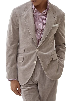 Comfort Cotton and Cashmere Corduroy Deconstructed Cavallo Blazer