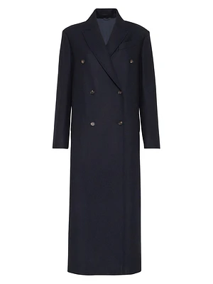 Lightweight Wool Cloth Coat with Monili