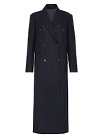 Lightweight Wool Cloth Coat with Monili