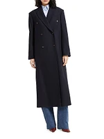 Lightweight Wool Cloth Coat with Monili