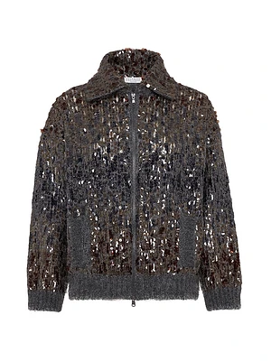 Dazzling Dégradé Embroidery Cardigan