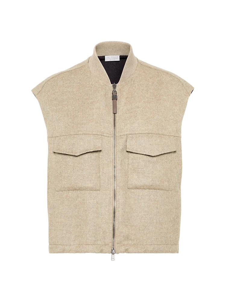 Hand Crafted Virgin Wool Double Cloth Vest