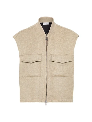 Hand Crafted Virgin Wool Double Cloth Vest