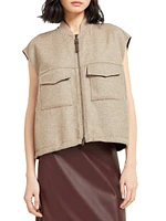 Hand Crafted Virgin Wool Double Cloth Vest