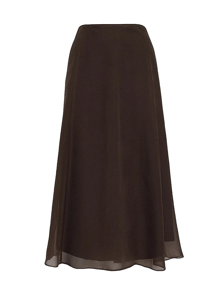 Crispy Silk Circle Skirt