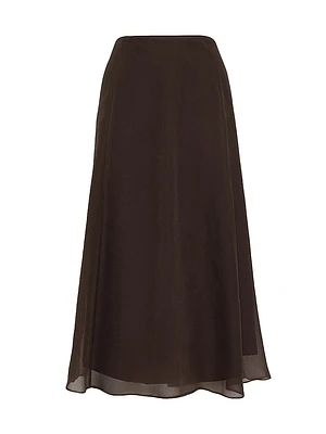 Crispy Silk Circle Skirt