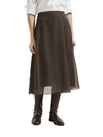Crispy Silk Circle Skirt