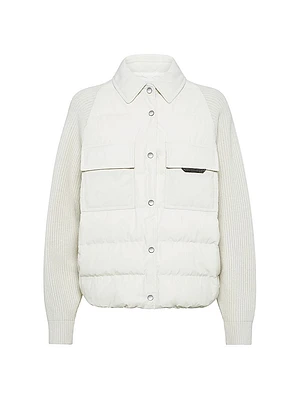 Water Resistant Techno Cotton and Virgin Wool Jacket