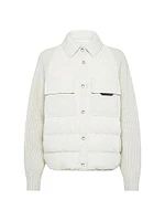 Water Resistant Techno Cotton and Virgin Wool Jacket