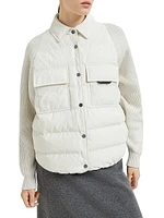 Water Resistant Techno Cotton and Virgin Wool Jacket