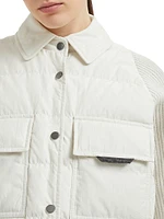 Water Resistant Techno Cotton and Virgin Wool Jacket