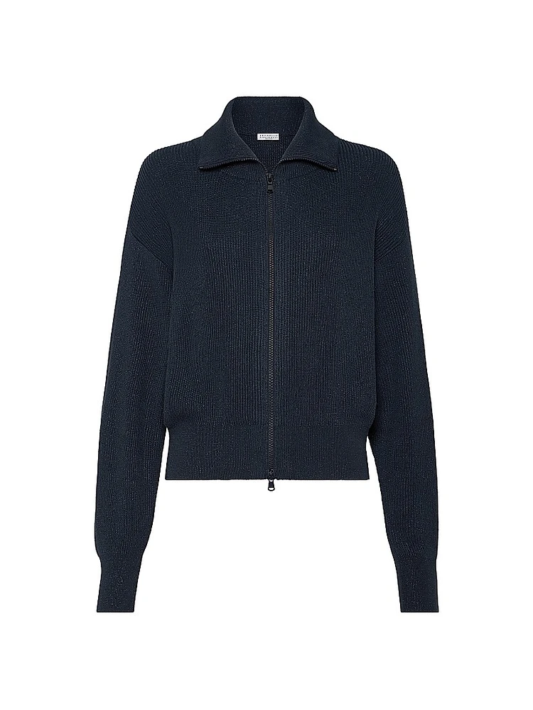 Sparkling Cotton Vanisé English Rib Cardigan