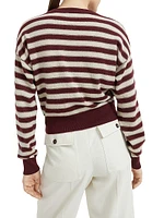 Cashmere Cardigan with Sparkling Stripes