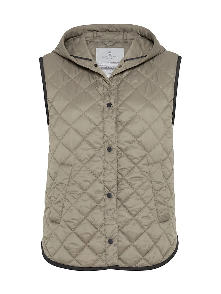 Lightweight Matte Nylon Quilted Vest