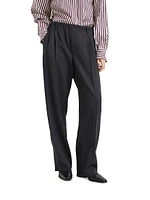 Virgin Wool Fluid Crepe Twill Sartorial Track Trousers