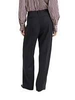 Virgin Wool Fluid Crepe Twill Sartorial Track Trousers
