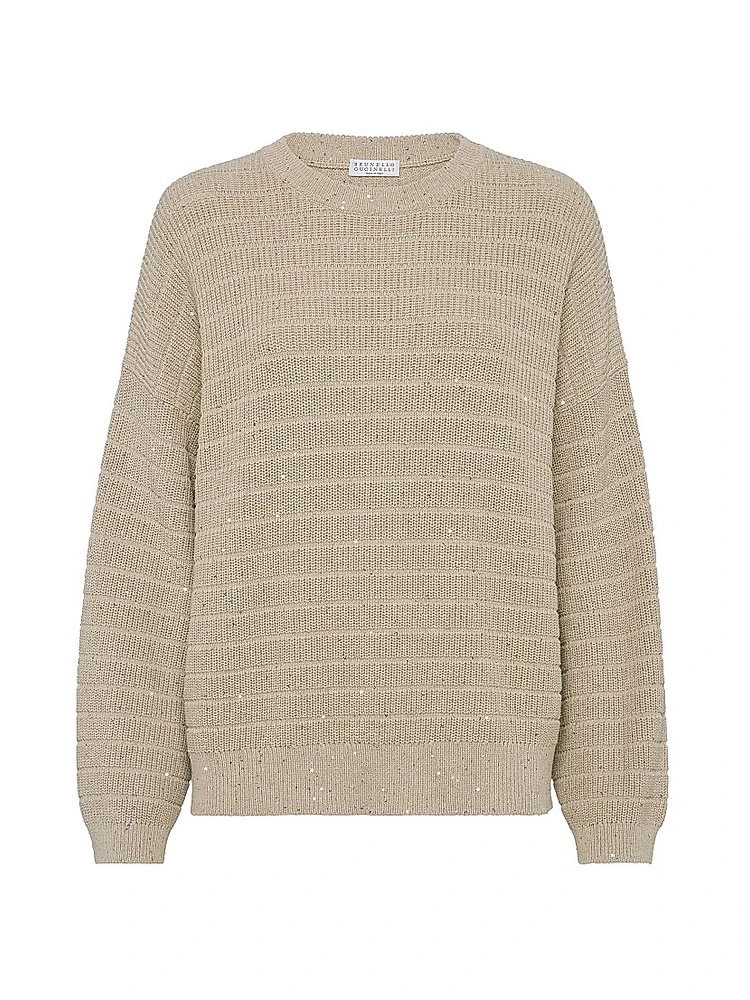 Textured Half English Rib Sweater Cotton Diamond Yarn