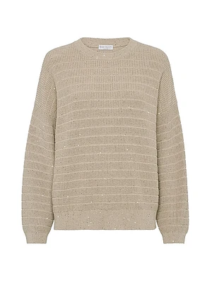Textured Half English Rib Sweater Cotton Diamond Yarn