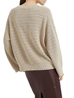 Textured Half English Rib Sweater Cotton Diamond Yarn