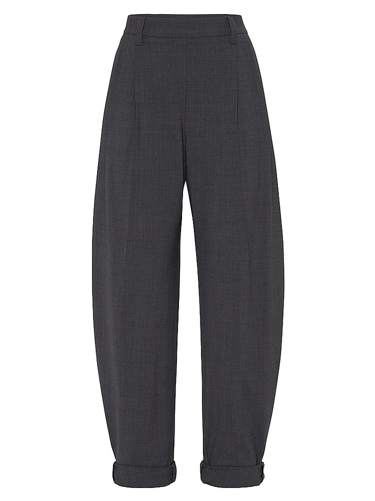 Tropical Luxury Wool Slouchy Trousers