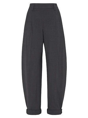 Tropical Luxury Wool Slouchy Trousers