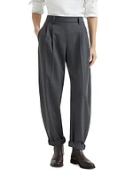 Tropical Luxury Wool Slouchy Trousers