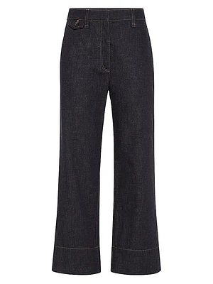 No Fade Denim Sartorial Square Trousers