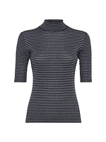 Sparkling Stripes Lightweight Rib Sweater