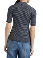 Sparkling Stripes Lightweight Rib Sweater