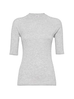Sparkling Cashmere Lightweight Rib Sweater