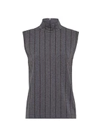 Cotton Jersey Turtleneck Top
