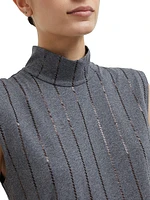 Cotton Jersey Turtleneck Top