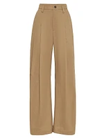 Dyed Denim Five Pocket Baggy Trousers