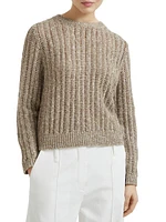 Soft Wool, Cashmere and Mohair Dazzling Rib Sweater