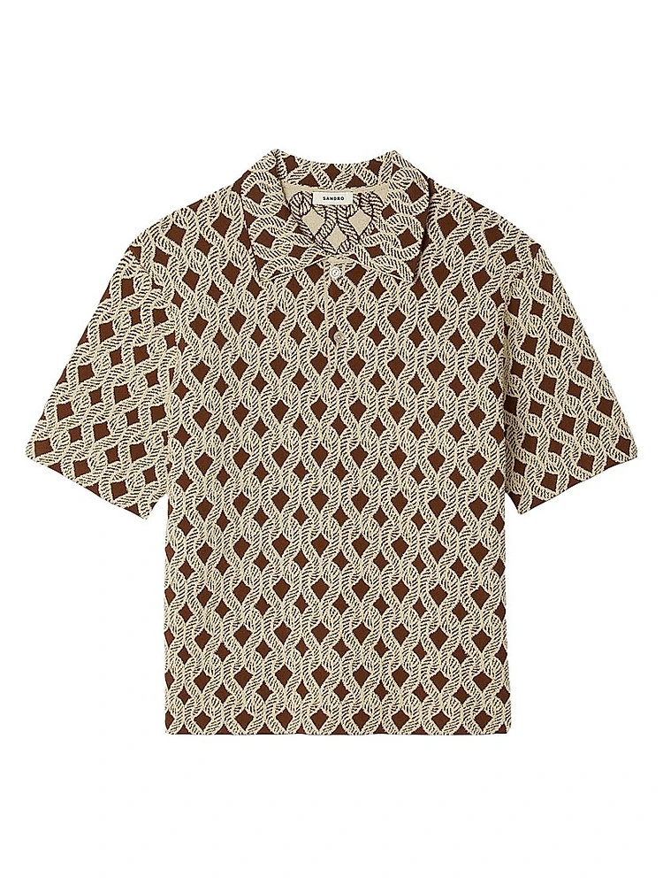 Rope Jacquard Cardigan Shirt