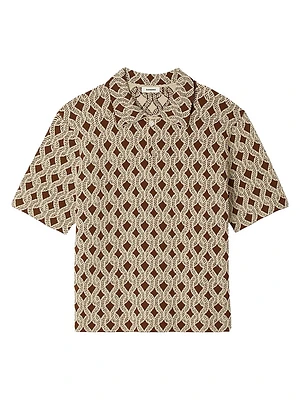 Rope Jacquard Cardigan Shirt