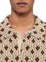 Rope Jacquard Cardigan Shirt