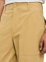 Wide-Leg Cotton Trousers