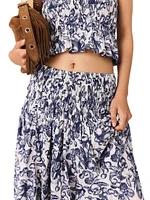 Printed Maxi Skirt