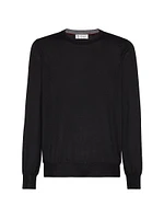 Lightweight Cashmere and Silk Crew-Neck Sweater