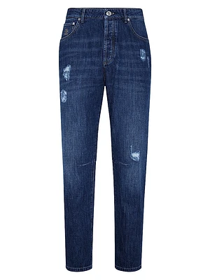 Lightweight Denim Leisure Fit Five Pocket Jeans