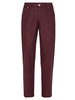 Virgin Wool Flannel Five Pocket Trousers