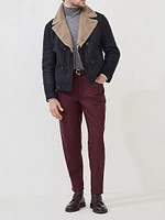 Virgin Wool Flannel Five Pocket Trousers