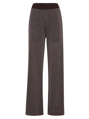 Sparkling Stripes Lightweight Knit Trousers