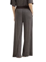 Sparkling Stripes Lightweight Knit Trousers