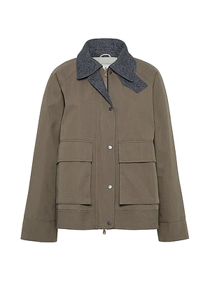 Techno Cotton Canvas Outerwear Jacket