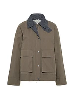 Techno Cotton Canvas Outerwear Jacket