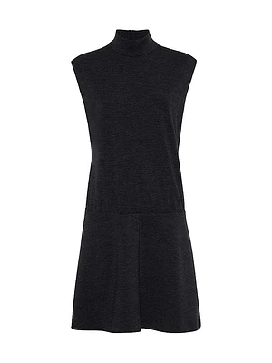 Stretch Virgin Wool Jersey Mini Dress