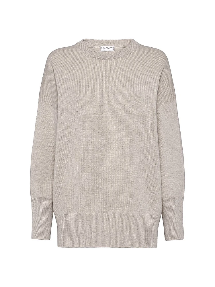 Cashmere Sweater with Shiny Detail